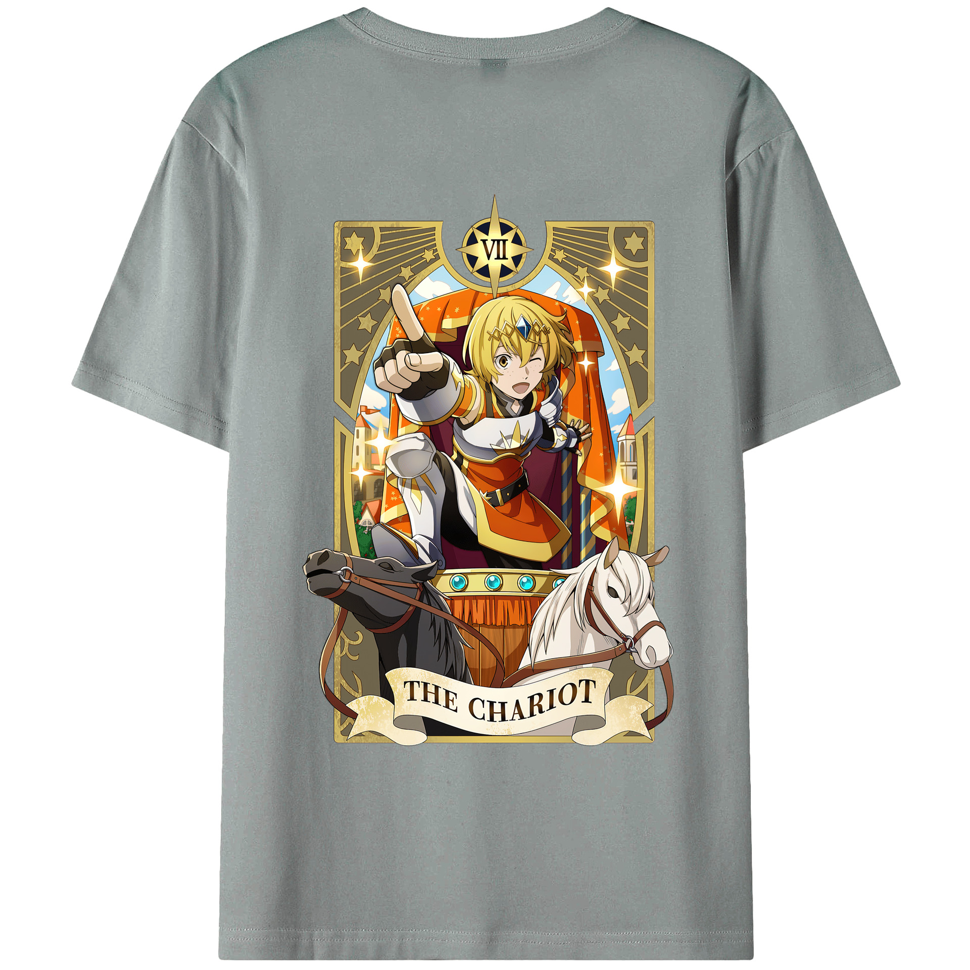 （画像用） 文豪ストレイドッグス Bungo Stray Dogs 綿100％ メンズ半袖Tシャツ（バックプリント） 通気性